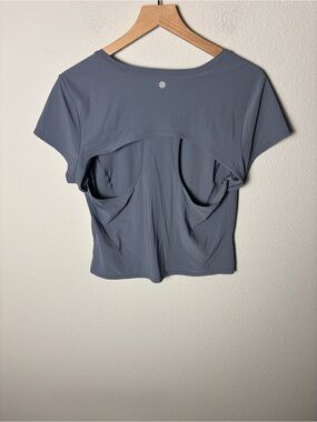 Athleta Endurance Racerback Tee Slate Gray 845609